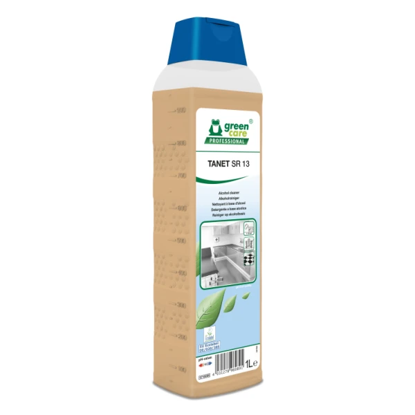 Detergent ECOLOGIC concentrat TANET SR 13,  Green Care, pentru diverse suprafete-miros discret,1 L, dilutie 0.5%, certificat Ecolabel, CLP free