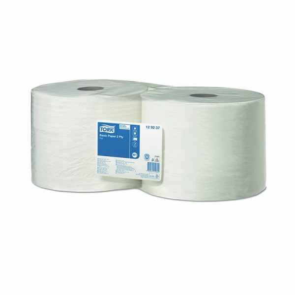 Rola lavete hartie industriala Tork 129237 W1, alba, 2 straturi, 510 m