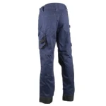 CG5BAP320_Pantaloni de lucru, talie BARVA , albastru inchis, tercot, 270g_m², 60% bumbac, 40% polister, cu intarituri Oxford 600 D, buzunare multiple_spate