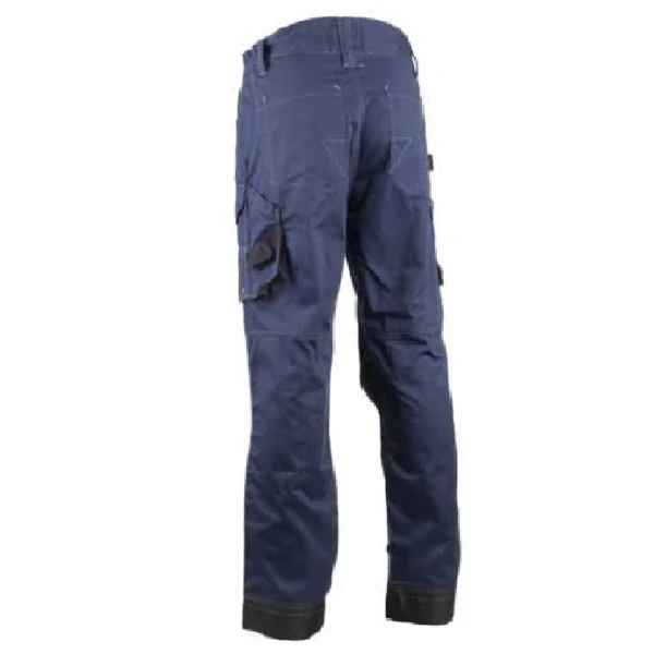Pantaloni de lucru, talie BARVA , albastru inchis, tercot, 270g/ m², 60% bumbac, 40% poliester, cu intarituri Oxford 600 D, buzunare multiple