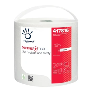 Rola hartie industriala alba, 2 straturi, 660 portii (23.4X24.2CM), 160ml, SOFIDEL PAPERNET DEFEND TECH , 3 ROLE/BAX SD419734
