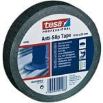 Banda antialunecare tesa®60950, rezistenta, pentru interior sau exterior, culoare neagra, latime 25 mm, lungime 15 metri
