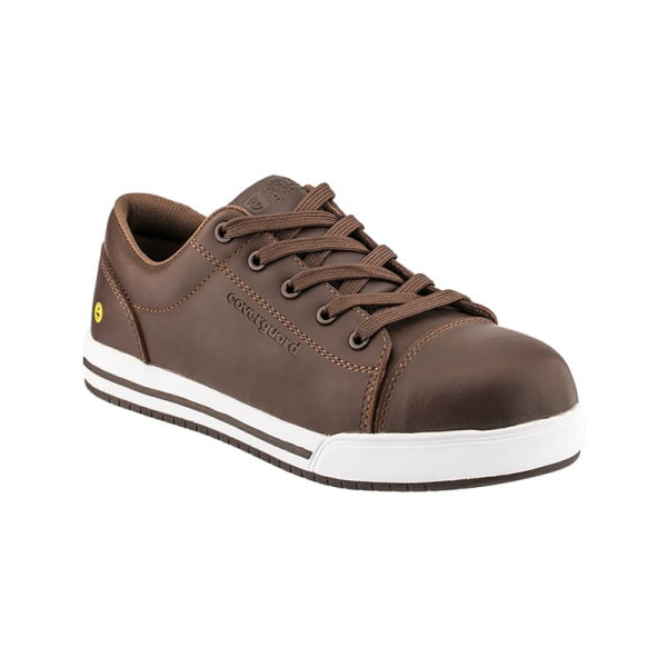 Pantofi de protectie S1P, SRC, ESD, Boulder, model sport, maro, bombeu compozit, piele integrala impermeabila, talpa din spuma Eva si cauciuc nitrilic, confort si stil