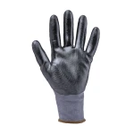 CG1NICB_Manusi de protectie EUROLITE 13N400, gri/negru, din poliester, imersate in PU (poliuretan) pe palma cu dexteritate, aderenta si precizie ridicata_palma