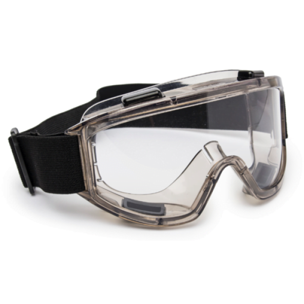 Ochelari gen scafandru cu ventilare indirecta, banda elastica, lentile incolore