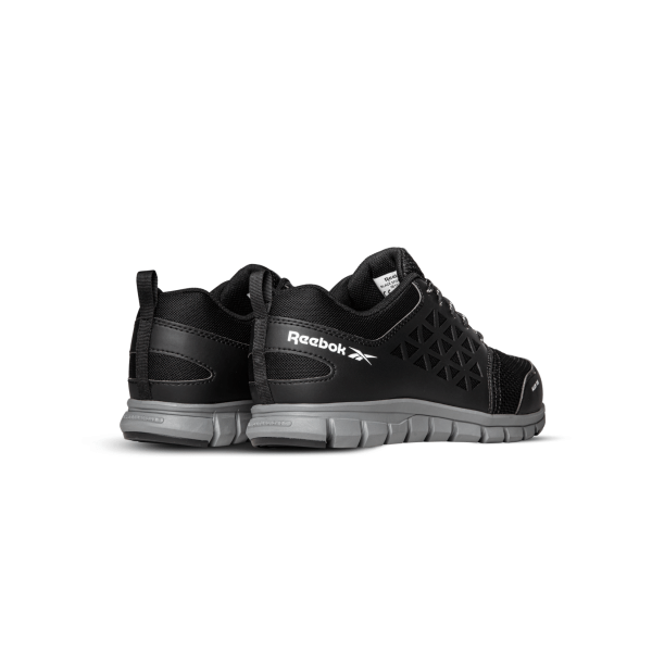 Pantofi de protectie Reebok Excel Light , 1031, S1P, SRC, negri, model sport , foarte usori, microfibra, brant din spuma cu memorie, bombeu aluminiu