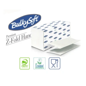 Prosoape de hartie BULKYSOFT PREMIUM, pliate Z, 2 straturi, 24x20.5cm , 150 servetele/pachet, 25 pachete/bax
