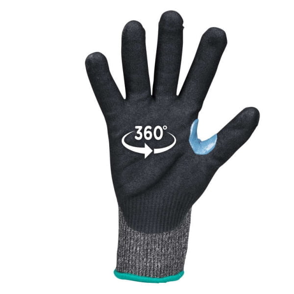 Manusi de protectie Tegera Infinity 8814, cu imersie din spuma de nitril, dexteritate ridicata, rezistenta la taiere F, functie de ecran tactil, protectie termica EN407:2004 -  100°C, certificate FOOD Contact
