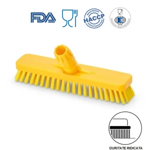 IGEAX1016YT_Perie pentru pardoseli si pereti, 30 cm, duritate ridicata, galbena, rezistenta la 121°C, autoclavare pentru industria alimentara, HACCP,FDA