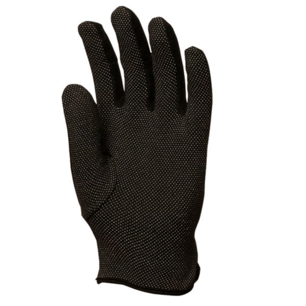 Mănuși din bumbac cu picouri din PVC pe palmă, Eurolite 4180, negre, pentru industrie si HoReca, ospatari, finisare, lustruire