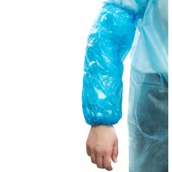 Cotiere de unica folosinta, din polietilena, albastre, 100 buc/pachet, Coverguard