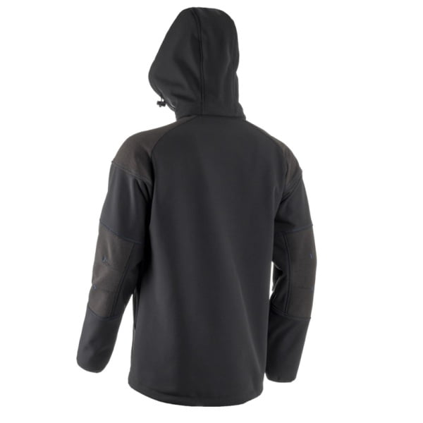 Jacheta Softshell YUKI II, neagra, exterior TPU si Fleece la interior, Impermeabilitate 8000 mm, Respirabilitate 3000 g/m2/24H, intarituri Ristop, buzunare de ventilatie