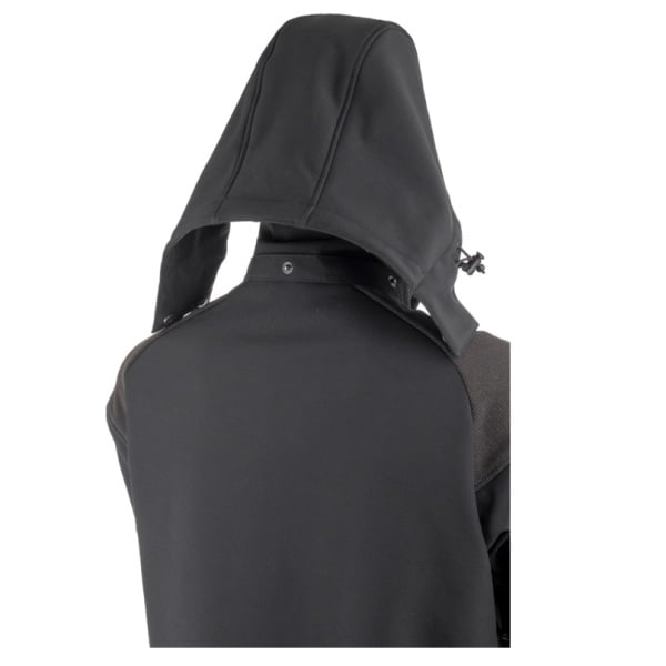 Jacheta Softshell YUKI II, neagra, exterior TPU si Fleece la interior, Impermeabilitate 8000 mm, Respirabilitate 3000 g/m2/24H, intarituri Ristop, buzunare de ventilatie