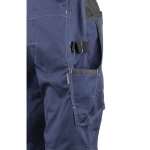 CG5BAP320_Pantaloni de lucru, talie BARVA , albastru inchis, tercot, 270g_m², 60% bumbac, 40% polister, cu intarituri Oxford 600 D, buzunare multiple_buz_lateral