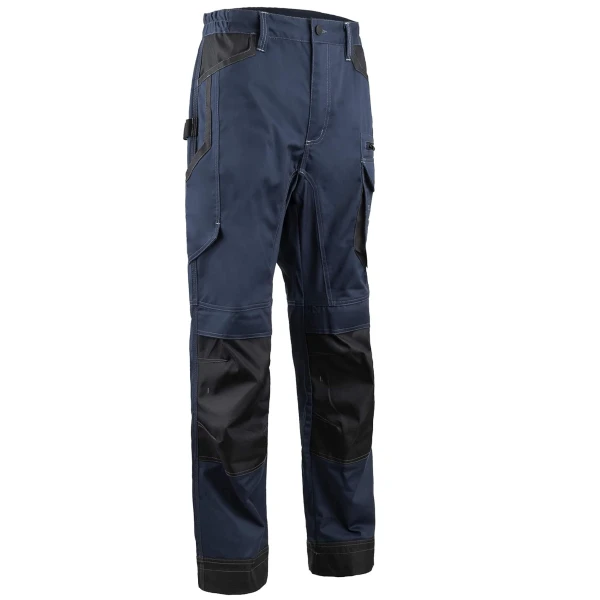 Pantaloni de lucru, talie BARVA , albastru inchis, tercot, 270g/ m², 60% bumbac, 40% poliester, cu intarituri Oxford 600 D, buzunare multiple