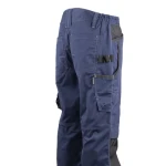 CG5BAP320_Pantaloni de lucru, talie BARVA , albastru inchis, tercot, 270g_m², 60% bumbac, 40% polister, cu intarituri Oxford 600 D, buzunare multiple_lateral