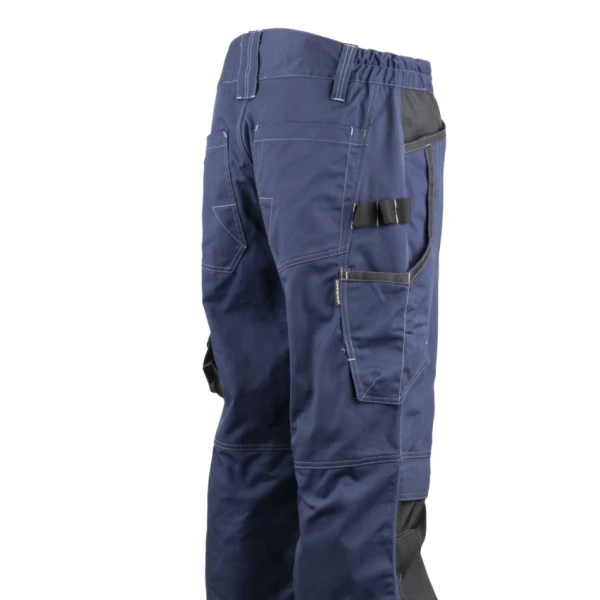 Pantaloni de lucru, talie BARVA , albastru inchis, tercot, 270g/ m², 60% bumbac, 40% poliester, cu intarituri Oxford 600 D, buzunare multiple