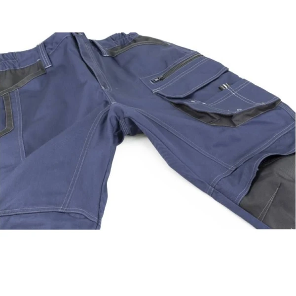 Pantaloni de lucru, talie BARVA , albastru inchis, tercot, 270g/ m², 60% bumbac, 40% poliester, cu intarituri Oxford 600 D, buzunare multiple