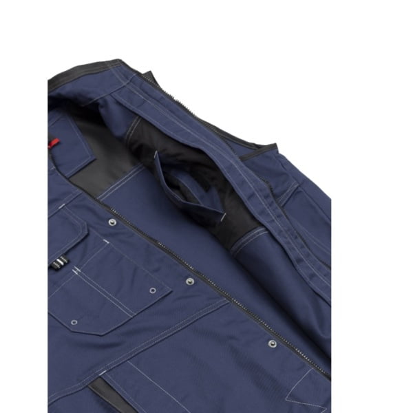 Vesta de lucru BARVA, albastru inchis, tercot, cu buzunare multiple, 60% bumbac, 40% poliester – 270/m², insertii Oxford 600D, Coverguard