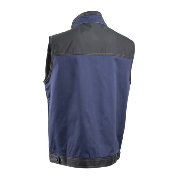 Vesta de lucru BARVA, albastru inchis, tercot, cu buzunare multiple, 60% bumbac, 40% poliester – 270/m², insertii Oxford 600D, Coverguard