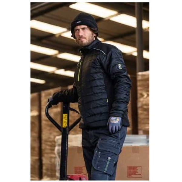 Jacheta termala de iarna SUMI, neagra, material Ripstop, cu insertii Softshell, 230gr/m²