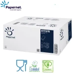 SD417215_Prosoape de hartie pliate V Papernet 417215, celuloza pura, 2 straturi, alb, 21 x 24cm, certificate Ecolabel, Food Contact, 150 bucpachet, 20 pachetebax_princ
