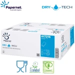 SD417216_Prosoape de hartie in Papernet 417216 Dry Tech, pliante V, 1 strat, 21 x 22 cm, certificate Food Contact, 320 portii_pachet, 15 pachete_bax_princ