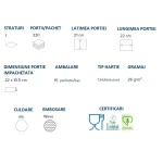 SD417216_Prosoape de hartie in Papernet 417216 Dry Tech, pliante V, 1 strat, 21 x 22 cm, certificate Food Contact, 320 portii_pachet, 15 pachete_bax_specificatii