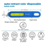 PHC-E12206-4_Cutter cu lama din otel-carbon, autoretractabila, VOLO disposable auto-retract safety knife, usor, ergonomic, pentru sarcini de taiere cu volum mare de lucru_6