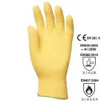 CG4605_Manusa de protectie EUROHEAT 4600, rezistenta la taiere, protectie la temperatura 100°C pentru 15 sec, din KEVLAR, culoare galben, marime 9, Coverguard