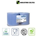 CE59615_Rola industriala Celtex Superblue Food 59615, 3 straturi, albastru, 150ml, 500 portii, 26,5x30cm, Food Contact, Ecolabel_1