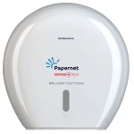 SD416145_Dispenser Antibacterial DEFEND TECH, Papernet 416145, alb, pentru hartie igienica jumbo, dimensiuni 24.9 x 14.8 x 25.7 cm_1