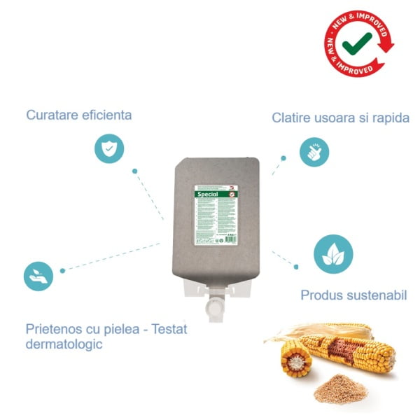 Rezerva sapun abraziv Dreumex Special EX, 4 kg, fara solventi, pentru curatarea mainilor de murdarii persistente, pentru dispenser DR99900001003