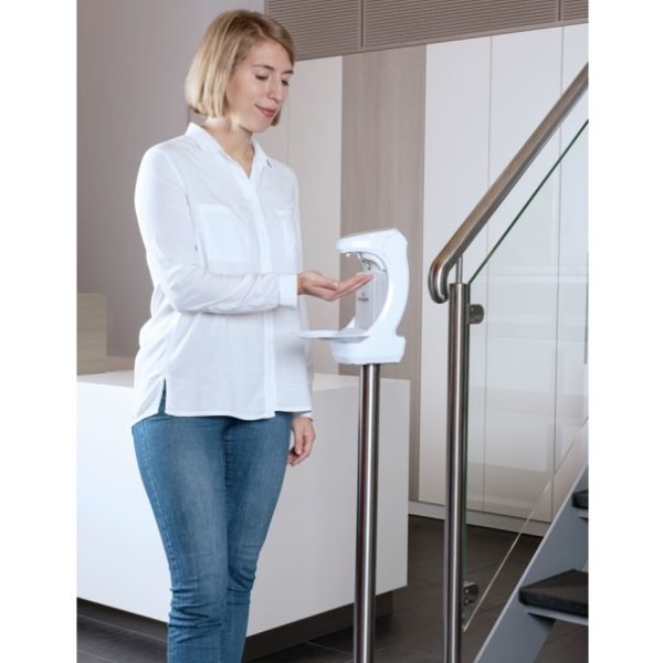 Dispenser cu senzor SVEMA IDA-A , alb, 500 ml, plastic, 1ml / doza,  montabil pe perete, stand, masa sau birou