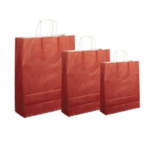 Pungi albe, colorate 100% bordo - 25X14X30cm - 100 BUCATA.