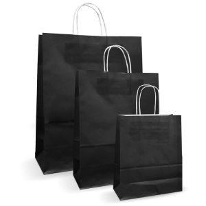 Pungi albe, colorate 100% negru - 32X12X41cm - 100 BUCATA.