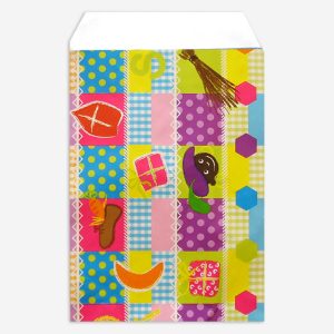 Punga mercerie multicolora - lwc alb 80gr/m2 9x15 cm - 200 BUCATA