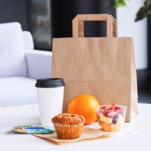 Punga hartie natur, cafea, bistro, sandwich, 3 dimensiuni disponibile - 25x14x30cm - 250 BUCATAati / set