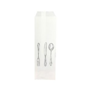 Punga tacam alba "TRIS WHITE" - 8 x 25cm - 2000 BUCATA
