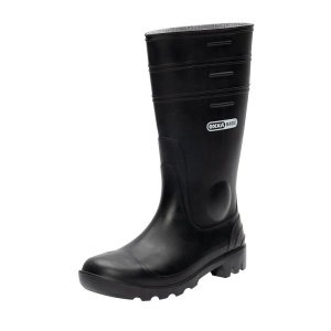 Cizme din PVC, negre, Safety Boot S5, cu bombeu extra-lat si talpa intermediara din otel, talpa exterioara antiderapanta, usor de curatat, rezistente la benzina, uleiuri si in mare masura la acizi