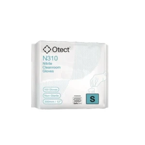 Manusi de nitril albe, nesterile, Otect Cleanroom, clasa ISO 5, lungime 30 cm, cutie cu 100 manusi/cutie, 2 cutii/punga, 5 pungi/bax